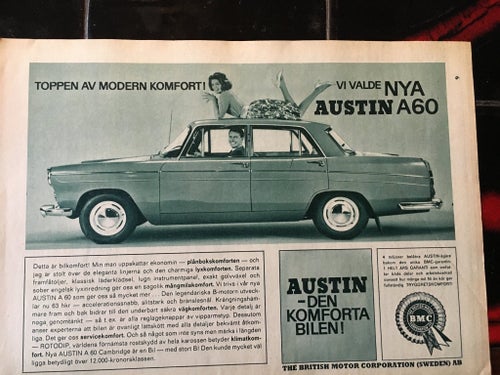 AUSTIN A60 Annons 1962
