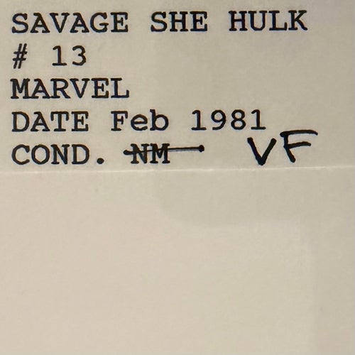 Savage She-Hulk #13 (1981)(Newsstand)