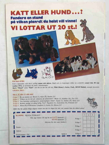 Walt Disney´s Serier - 1974:9 FN
