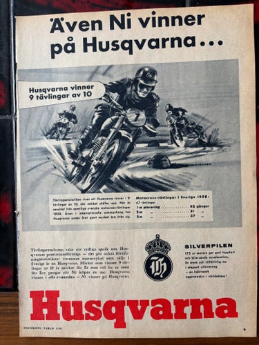 Husqvarna Silverpilen 175 cc 1959 Annons