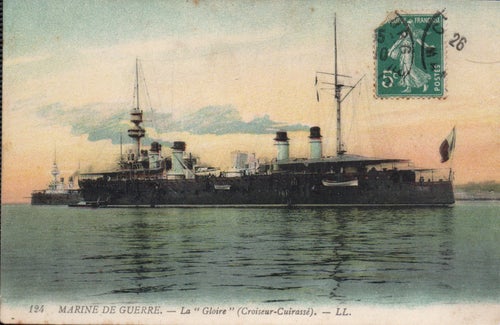 Gammalt vykort Flottan "La Gloire" (pansarkryssare) - N°7049