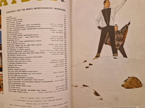 Playboy magazine December 1963 - poster kvar