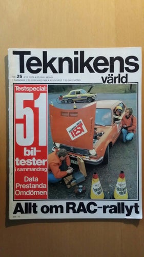 Teknikens Värld nr 25 1974: De Tomaso Longchamps, 51 biltester