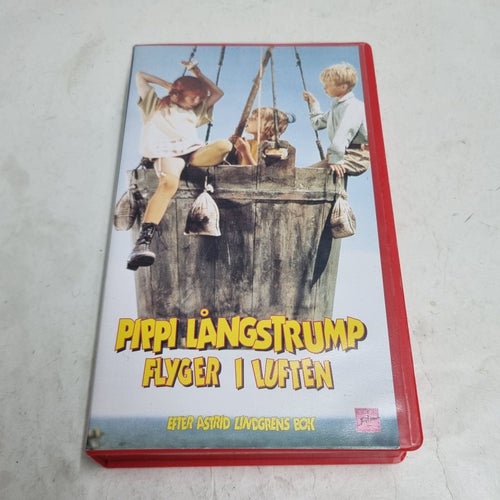 Pippi Långstrump flyger i luften VHS film