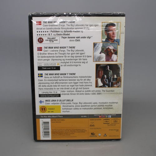 The Man Who Wasnt There , Inplastad DVD , Svensk text