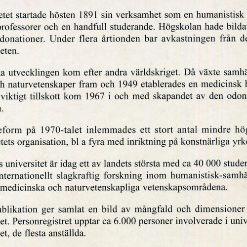 Göteborgs universitet 2004–2005: organisation, institutioner och anställda