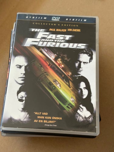 DVD The Fast and the Furious samling 7 DVDs 1 2 3 4 5 6 7