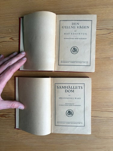 2st: Den Gyllne Vägen May Edginton + Samhällets Dom Mrs. Humphry Ward 1920/1921