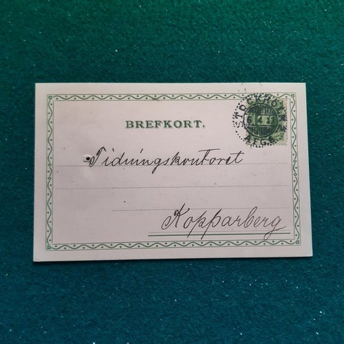 Vackert stämplat brefkort Stockholm 2 Afg 6 1911