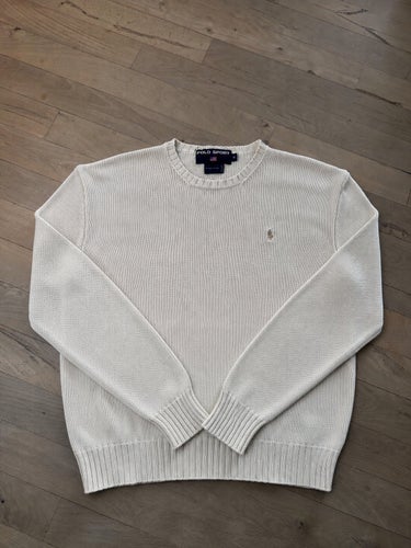 Polo Ralph lauren sport striktrøje creme farve