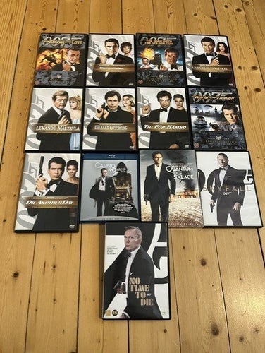 James Bond-NO TIME TO DIE-DVD-Daniel Craig-Roger Moore-Pierce Brosnan.