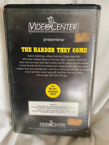 The Harder They Come (VHS) video tape center VTC hyrfilm