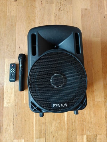 Fenton FT10LED Portabel PA-högtalare med Bluetooth och Mikrofon