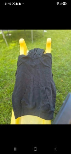 Denim Day svart huvtröja, storlek S 44/46