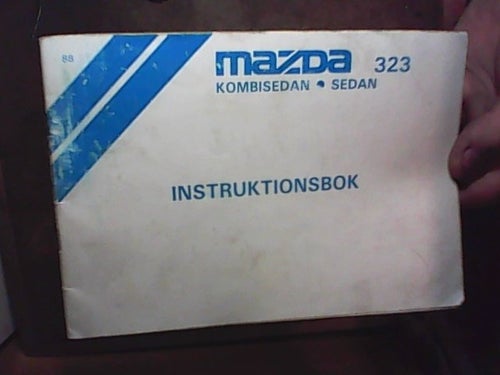 Mazda 323, 1988, instruktionsbok,