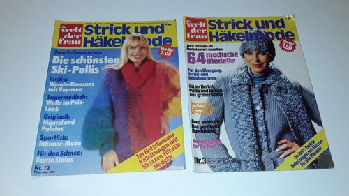 2 stycken tidningar på tyska - Sticka och virka 1976 + 1979