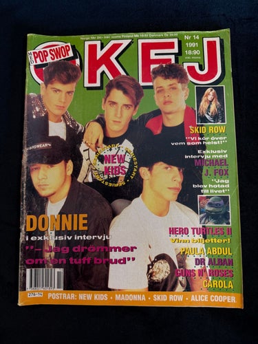 Tidningen OKEJ ! Nr 14 - 1991 , MED POSTERS !