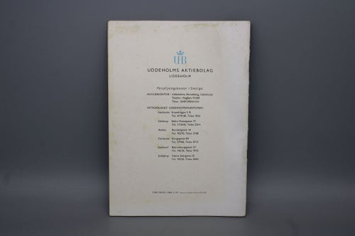 Uddia Lärospån 1 Hårdmetaller - 1954