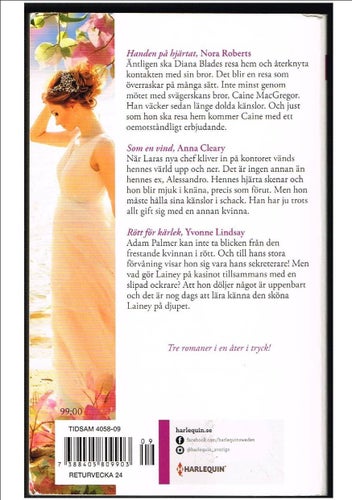 HANDEN PÅ HJÄRTAT - antologi (3 i 1) Nora Roberts - Anna Cleary - Yvonne Lindsay