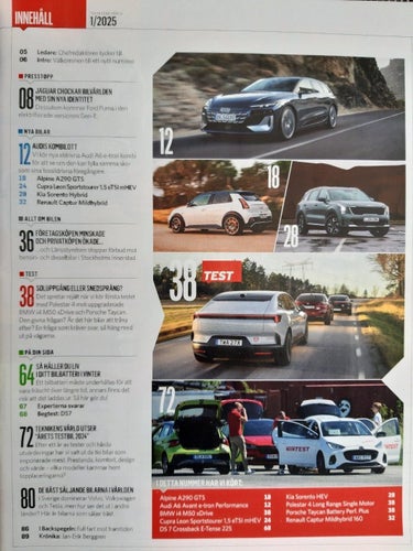 Teknikens Värld nr 1 2025: Alpine A290, Polestar 4, BMW i4 M50, Porsche Taycan