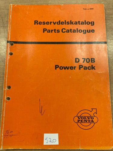 Reservdelskatalog Parts Catalogue D 70B Power Pack
