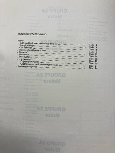 Reservdelskatalog Parts Catalogue D 70B Power Pack