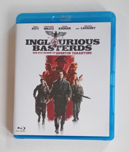 Inglourious Basterds Blu-ray / Brad Pitt / Svensk Text / Fint Skick