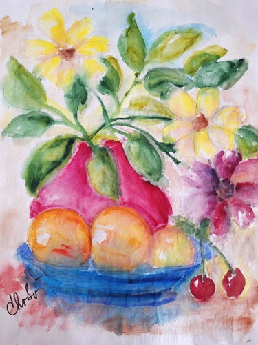 Watercolor Still Life by Christina Svensson Copyright