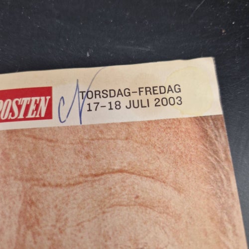 Carambole av Håkan Nesser, 2003 i tidningsformat, lite fuktskada