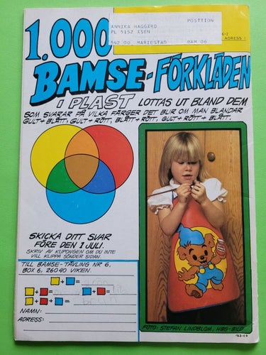 Bamse nr 6 från 1987