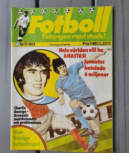 Tidningen Fotboll Nr 12-1973 Anastasi