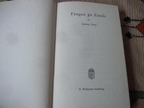 FÅNGEN PÅ ZENDA, A. HOPE, 1960,  BÖCKER