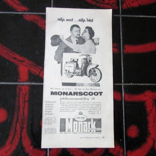 MONARSCOOT 1959 Jubileumsmodellen 59 Annons