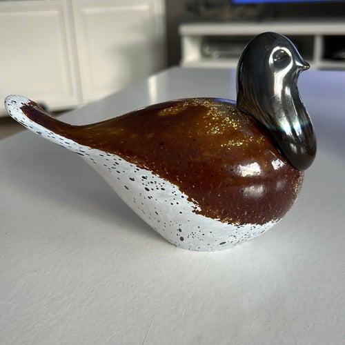 Handgjord glasfågel från Finland Art glass team