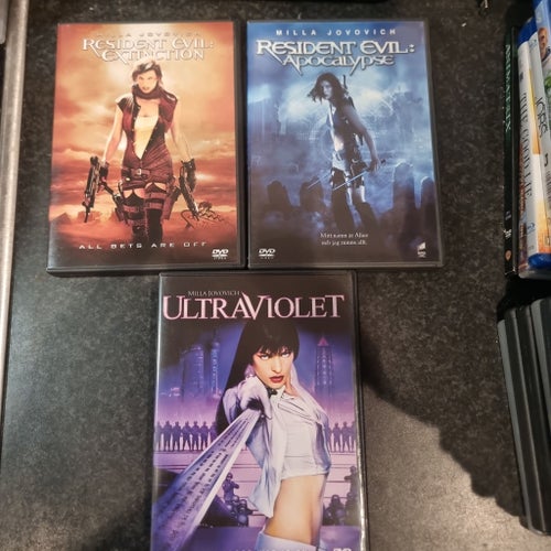 Resident Evil Extinction, Resident Evil Apocalypse, Ultraviolet DVD Filmer