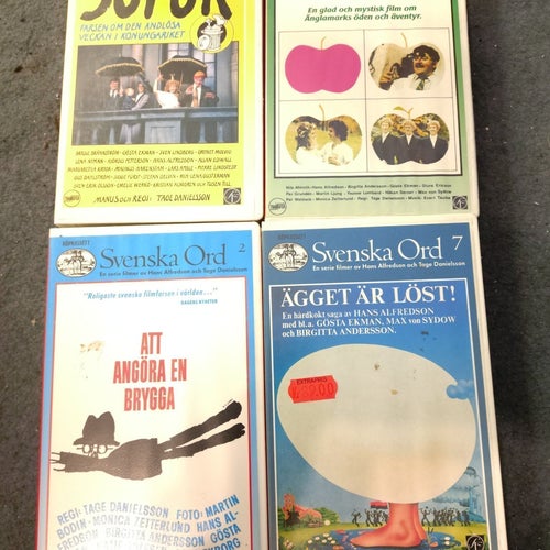 HASSE & TAGE-PAKET FILMER VHS Svenska Ord/SVT