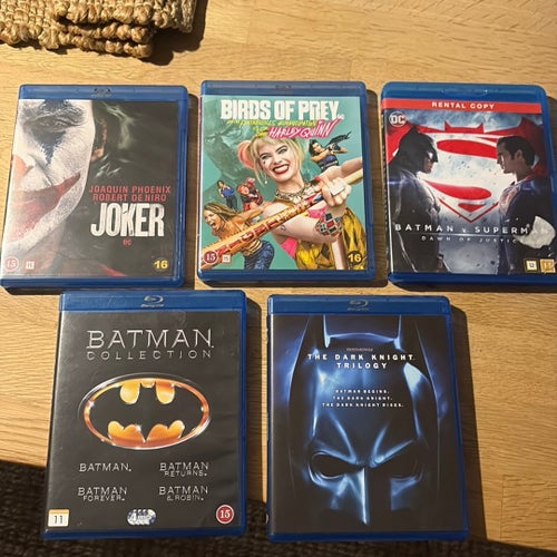 Joker, Birds of Prey, Batman v Superman, Batman Collection och The Dark Knight