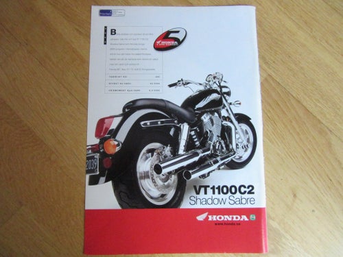 Honda VT1100 C2 Shadow Sabre 2000 reklam annons