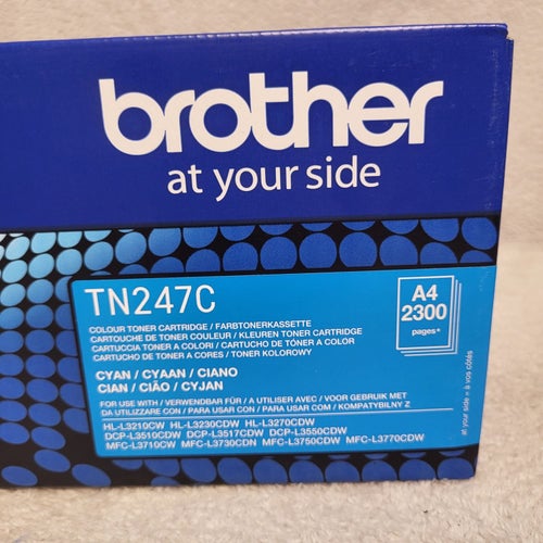 Brother 247 Cyan Skrivarefärg Toner Färg TN247C Oöppand Förseglad