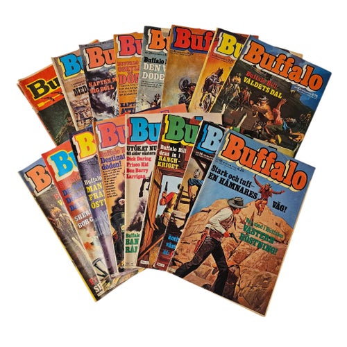 Buffalo Serietidningar - 16 st 1968-1979
