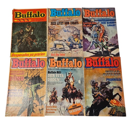 Buffalo Serietidningar - 16 st 1968-1979