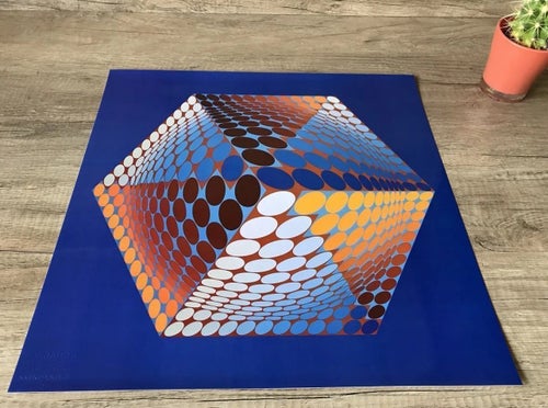 Victor Vasarely - Original serigrafi TUPA-3, 1974