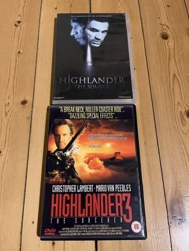 HIGHLANDER-3-DVD-THE SORCERER-CHRISTOPHER LAMBERT-MARIO VAN PEEBLES-1994-OVANLIG