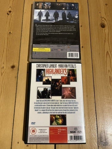 HIGHLANDER-3-DVD-THE SORCERER-CHRISTOPHER LAMBERT-MARIO VAN PEEBLES-1994-OVANLIG