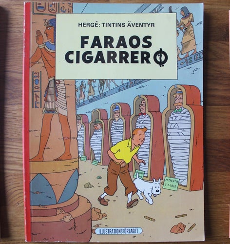 TINTIN Faraos Cigarrer 1970 1:A UPP