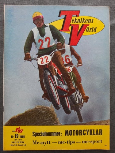 Teknikens Värld nr 19 1955: Triumph TR2, Lambretta 150 LD