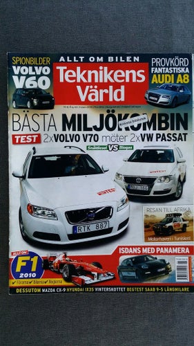 Teknikens Värld nr 6 2010: Volvo XC60 D5 R-Design, Audi A8 4,2 TDI, Hyundai ix35