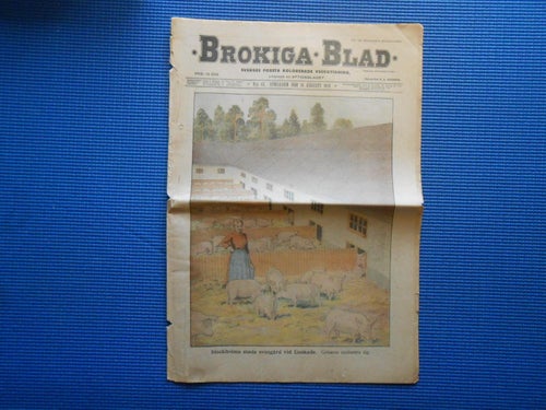 Brokiga blad 33 1918 Sällskapsspel sjöslaget Enskede Paul Zerling Aik