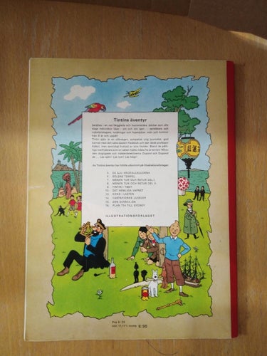 Tintin Herge Tintins äventyr Castafiores juveler. 1969 första upplagan. Fine