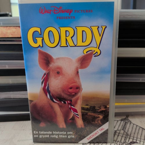 Gordy VHS, Walt Disney, OOP, Svensk tal, Dubb, Rare, OOP, Kult, Nostalgi,